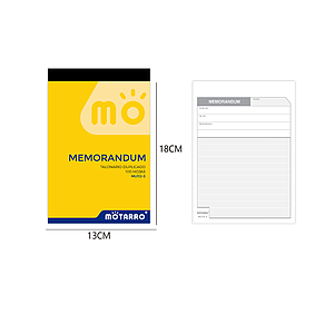 TALONARIO MEMORANDUM MOTARRO 100 HJS. (MU112-3)