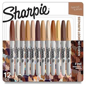 MARCADOR PERMANENTE SHARPIE  RETRATOS FINO 12 COLORES SURTIDO (2195342)