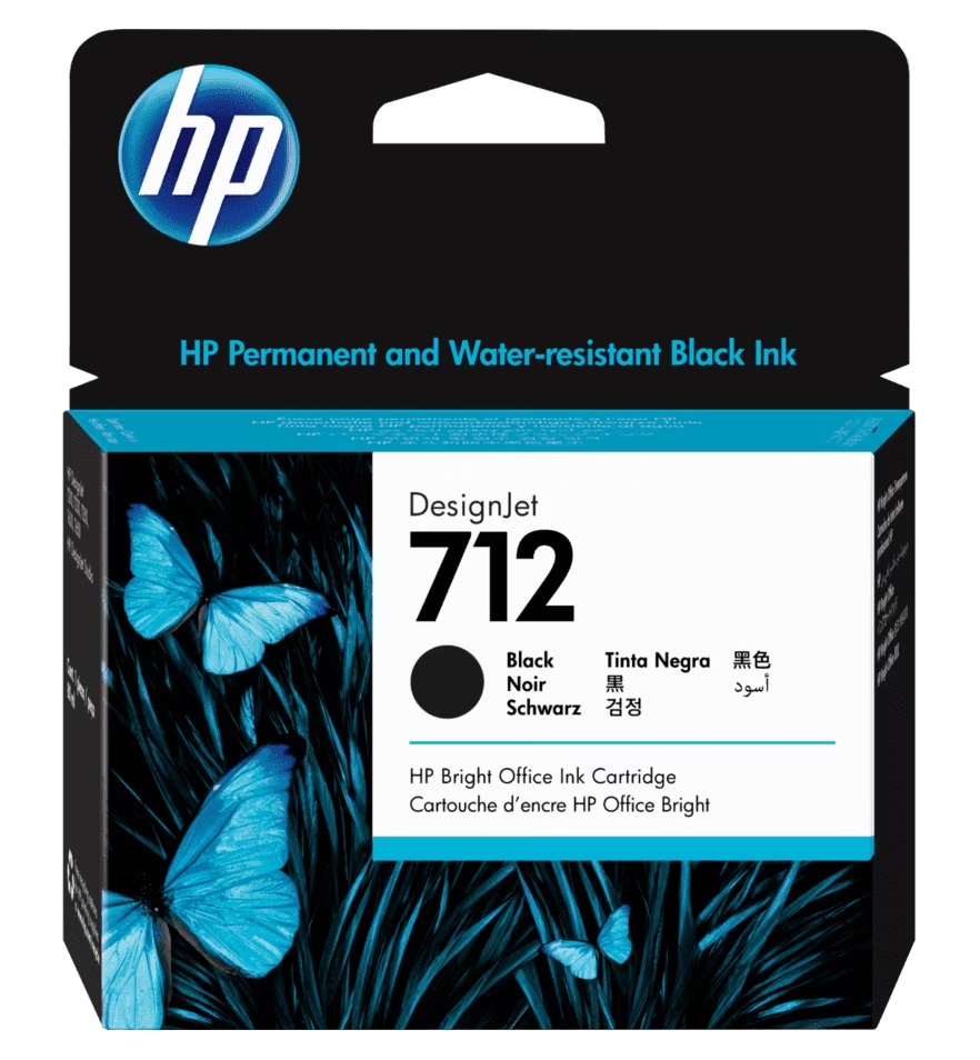 CARTRIDGE HP 712XL 3ED71A BLACK 80 ML