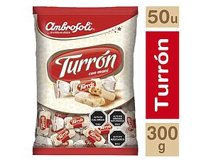 BOLSA CALUGAS MINI TURRON CON MANI AMBROSOLI 300GRS.