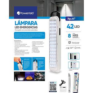 LAMPARA DE EMERGENCIA POWERLAB 42 LED RECARGABLE