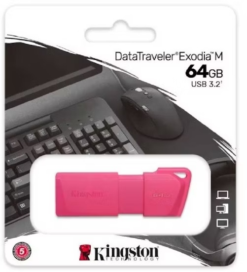 PENDRIVE KINGSTON DTXM/64GB 3.2 DATATRAVELER EXODIA ROSADO