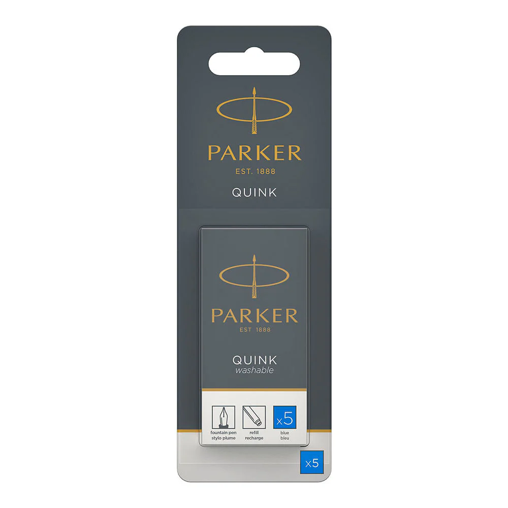 SET DE CARTUCHOS PARKER TINTA AZUL PLUMA X 5UND. (1950208)