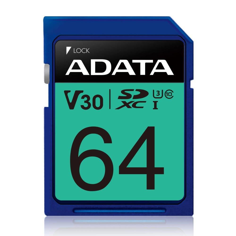 TARJETA DE MEMORIA ADATA SDXC 64GB UHS-I U3 V30 CLASS 10