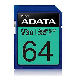 TARJETA DE MEMORIA ADATA SDXC 64GB UHS-I U3 V30 CLASS 10 4K