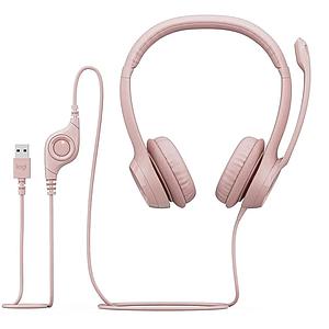 AUDIFONO LOGITECH H390 USB/MIC ROSE