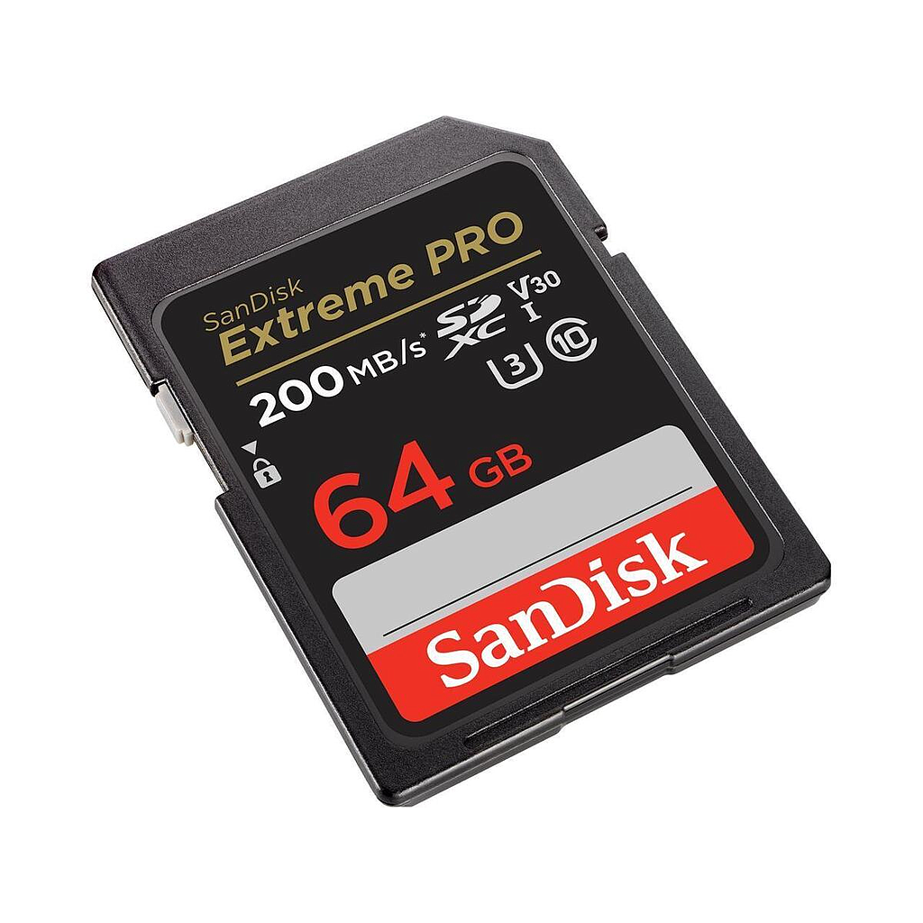 TARJETA DE MEMORIA SANDISK SD 64GB EXTREME PRO UHS-I/V30 200MB/S
