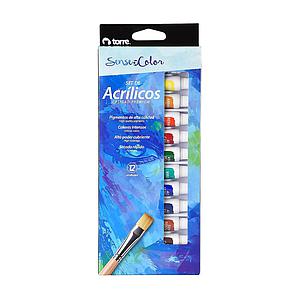 SET PINTURA ACRILICA TORRE 12ML 12 COLORES