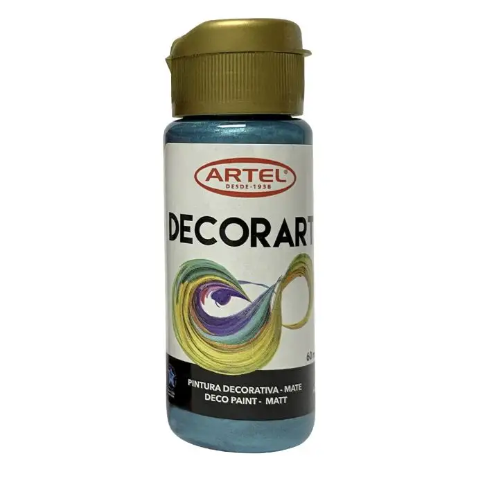 PINTURA DECORART ARTEL 60 ml TURQUESA METALICO Nº 130