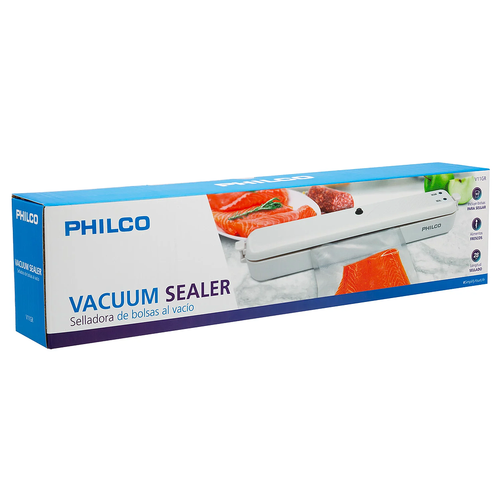 SELLADORA DE BOLSAS AL VACIO PHILCO V11GR 28CM