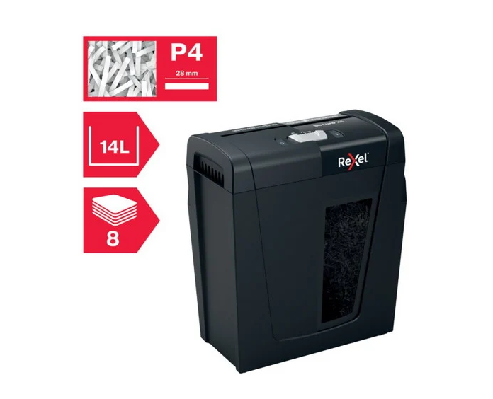 TRITURADORA DE PAPEL REXEL SECURE X8 TIRA P4 2020123EU 14LT