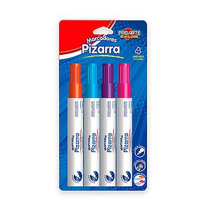 BLISTER PLUMON PIZARRA PROARTE 4 COLORES CEL/MOR/NAR/ROS