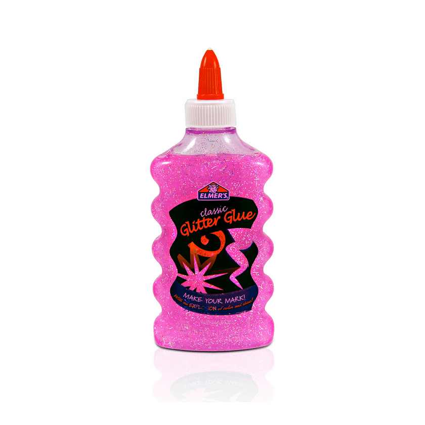PEGAMENTO LIQUIDO ELMER'S WASHABLE GLITTER GLUE PINK 177ml (2048794)