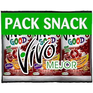 PACK SNACK VIVO SHOT GOOD CHOCOLATE 7 UNID. X 18GRS.