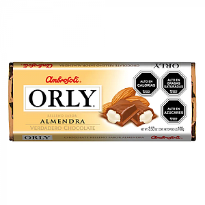 CHOCOLATE ORLY ALMENDRA AMBROSOLI 100GRS. ( DESC. )