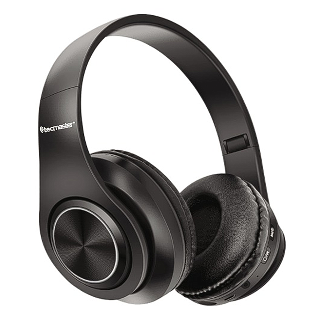 AUDIFONOS TECMASTER BT 5.3/AUX/MSD NEGRO TM-300525