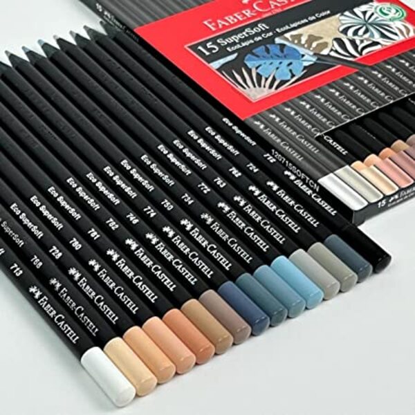 LAPICES DE COLORES FABER 15 COLORES SUPERSOFT NEUTROS
