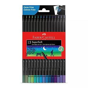 LAPICES DE COLORES FABER 15 COLORES SUPERSOFT FRIOS