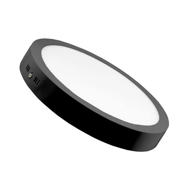 PANEL LED SOBREPUESTO REDONDO NEGRO VELL.MAX AVC A-DL-2324R 24W 6500K L/FRIA