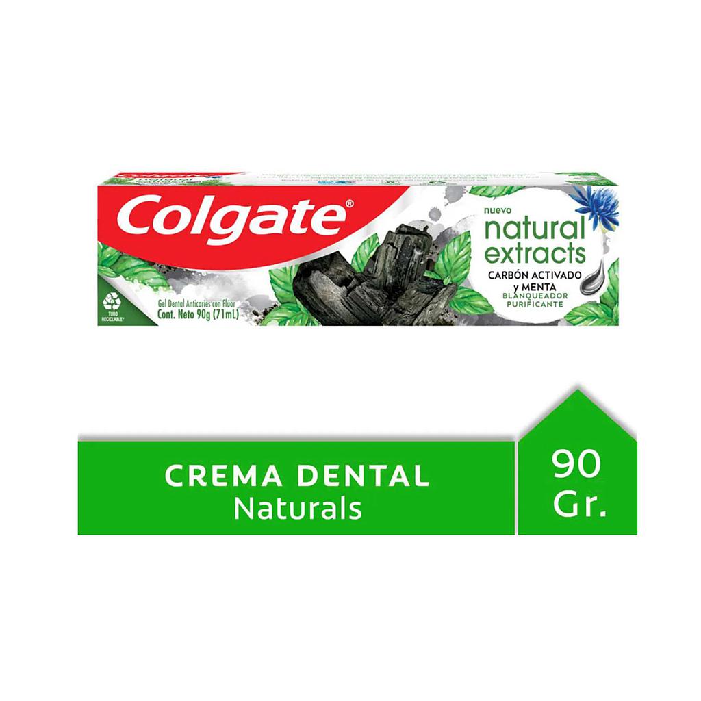 PASTA DENTAL COLGATE NATURAL EXTRACTO DE CARBON Y MENTA 90GRS.