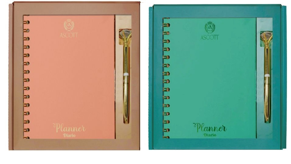 SET PLANNER ASCOTT + BOLIGRAFO NEGRO 15 X 21 CMS. NO FECHADO