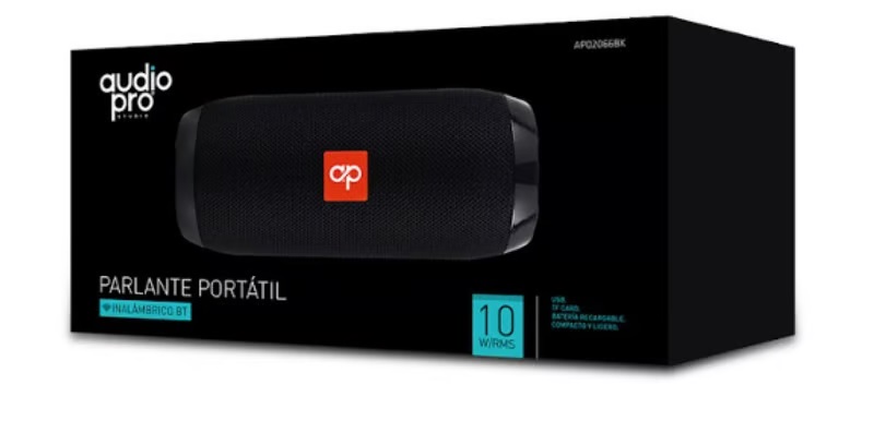 PARLANTE PORTATIL AUDIOPRO BT/USB/AUX/FM NEGRO
