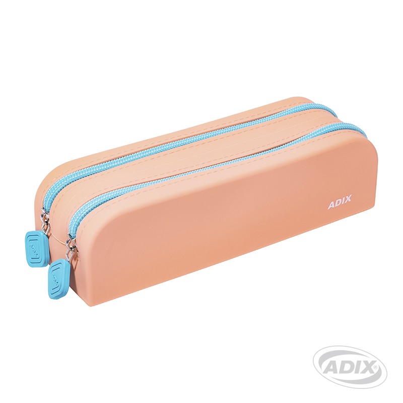 ESTUCHE ESCOLAR ADIX SILICONA COLOR DAMASCO (A503230)