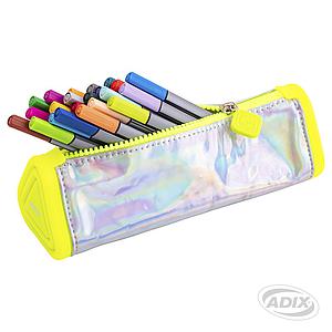 ESTUCHE ESCOLAR ADIX COLOR PLATEADO C/AMARILLO (A503232)