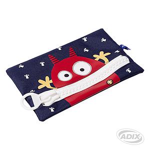 ESTUCHE ESCOLAR ADIX AZUL OSCURO CON CIERRE BLANCO (A503244) ( DESC. )