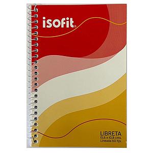 LIBRETA ESPIRAL N°3 LINEADA ISOFIT 60HJS. 15,6 X 10,8CMS.(37508-K)