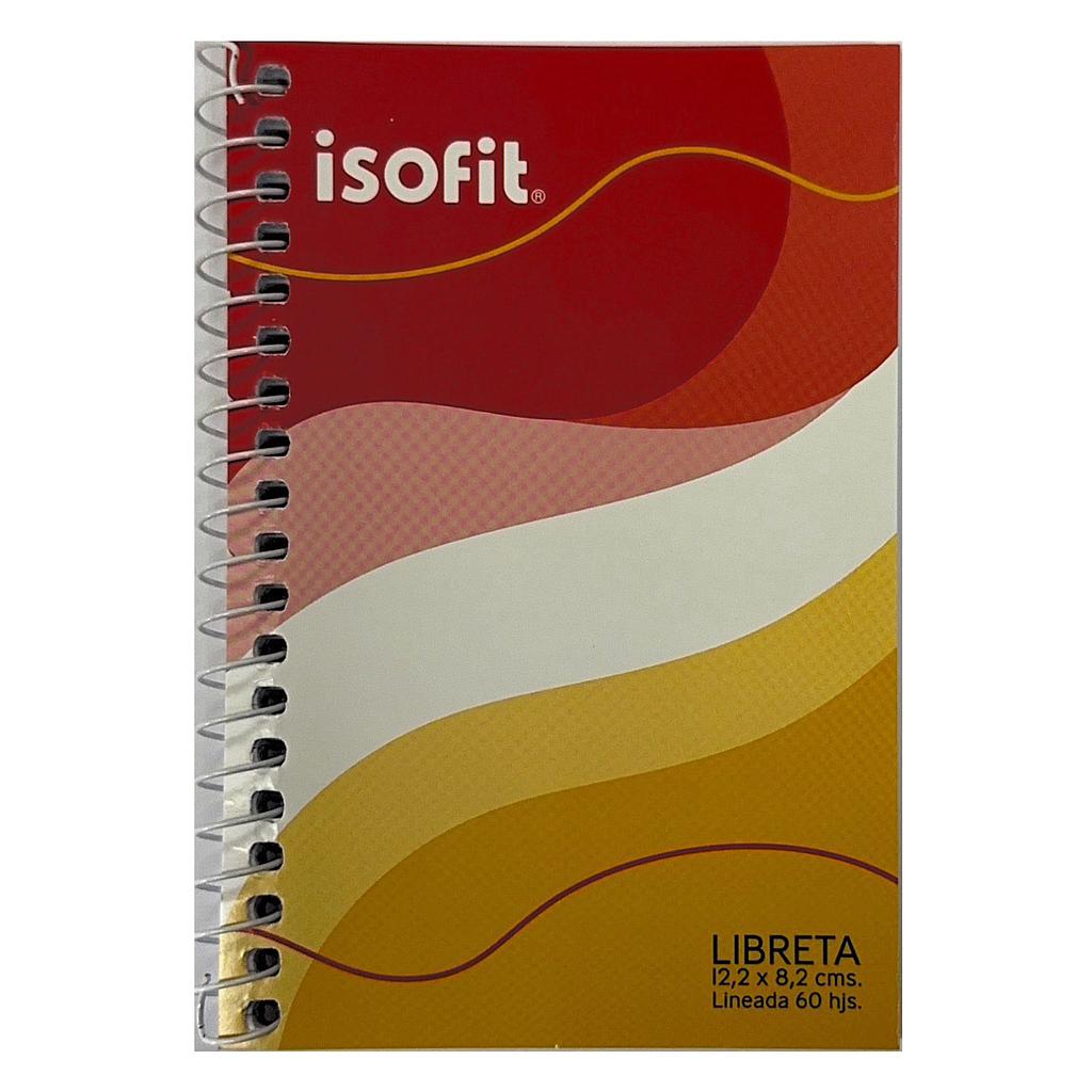 LIBRETA ESPIRAL N°2 LINEADA ISOFIT 60HJS. 12,2 X 8,2CMS.(37507-1)
