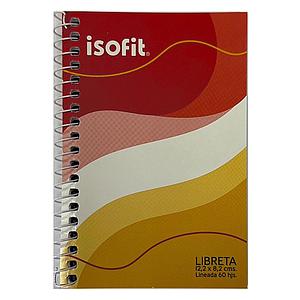 LIBRETA ESPIRAL N°2 LINEADA ISOFIT 60HJS. 12,2 X 8,2CMS.(37507-1)