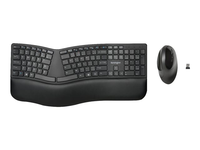 KIT TECLADO/MOUSE INALAMBRICO ERGONOMICO KENSINGTON PROFIT NEGRO K75406ES