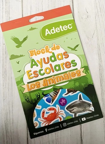 BLOCK DE AYUDA ESCOLAR LOS ANIMALES ADETEC (Cod.212)