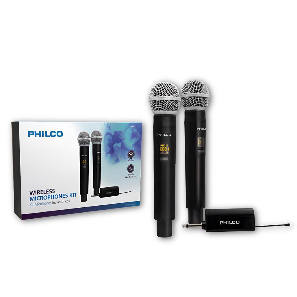 KIT MICROFONOS INALAMBRICOS PHILCO UHF WM314