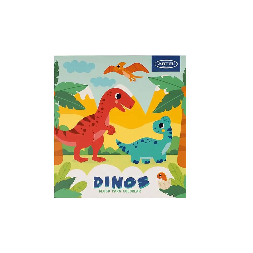 BLOCK PARA COLOREAR ARTEL DINOS