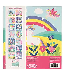 BLOCK PARA COLOREAR ARTEL UNICORNIO Y MAGIA