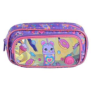 ESTUCHE ESCOLAR TORRE MONACO - LILAC FRIENDS 2 CIERRES