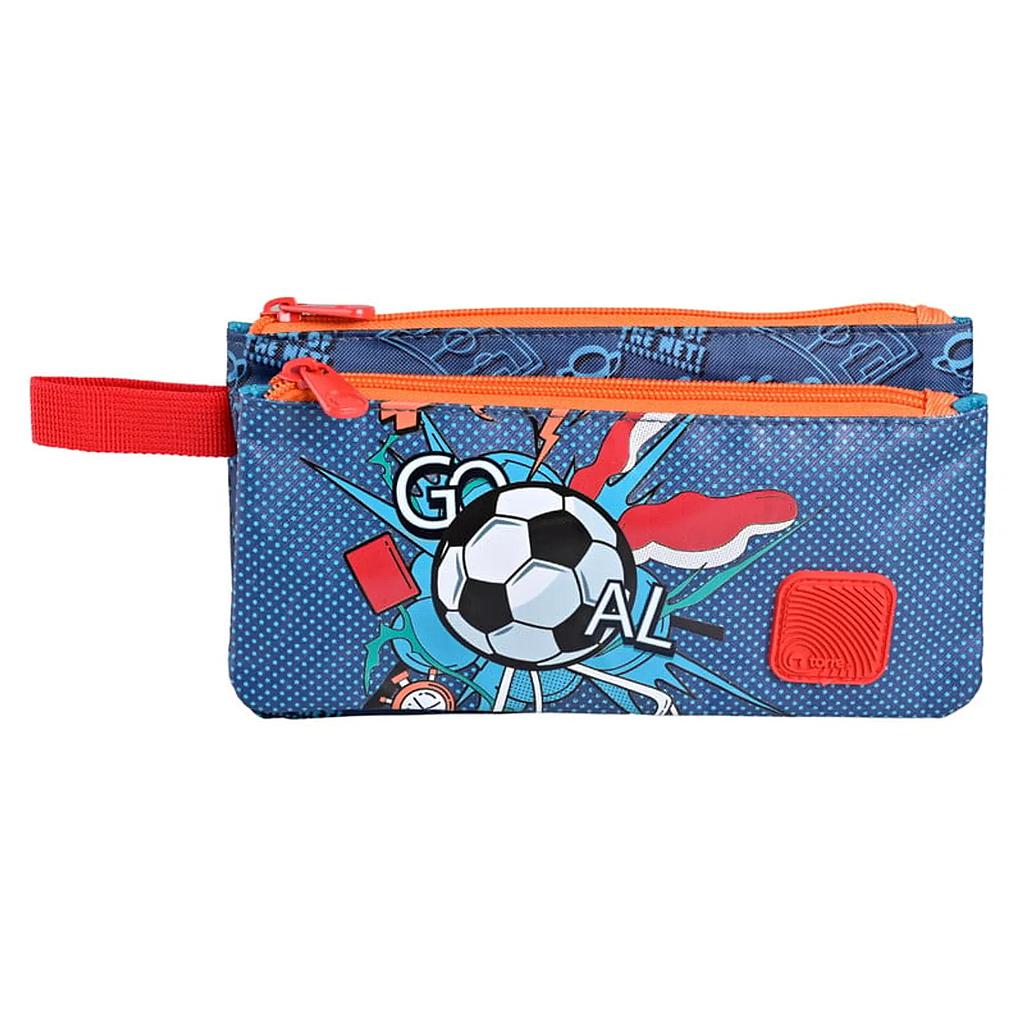 ESTUCHE ESCOLAR TORRE ULTRA - POP GOAL 3 CIERRES