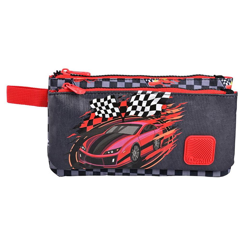 ESTUCHE ESCOLAR TORRE ULTRA - CAR RACE 3 CIERRES