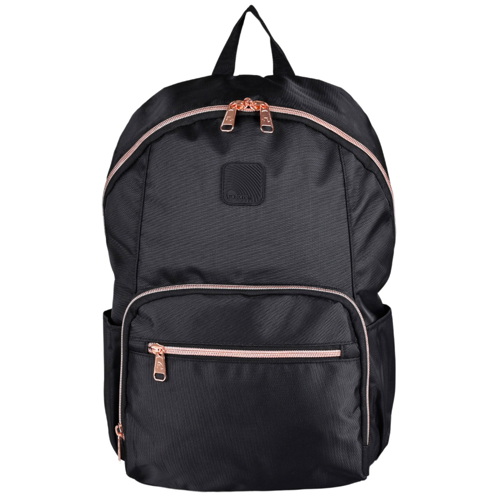 MOCHILA TORRE EMPOR BLACK & ROSE GOLD 23LTS.