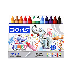 CRAYONES DE CERA DOMS JUMBO 12+1 UND.