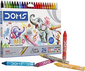 CRAYONES DE CERA DOMS JUMBO 24+2 UND.