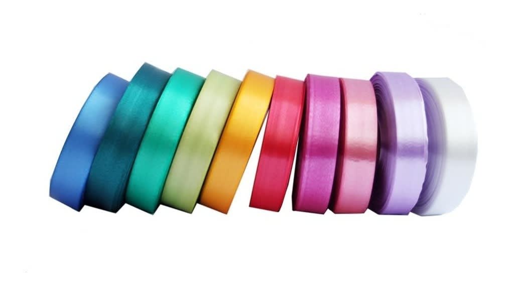 ROLLO CINTA DE REGALO 2 CMS. X 20 MTS. UNIDAD COLORES SURTIDOS