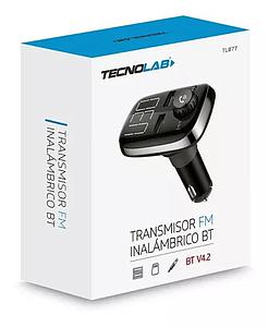 TRANSMISOR TECNOLAB FM/BT V4.2/MSD/USB/AUX (TL077)