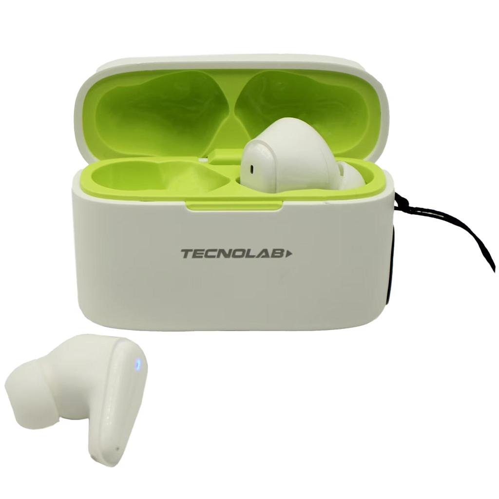 AUDIFONOS TECNOLAB INALAMBRICO TWS EARBUDS BLANCO TL567W