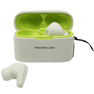 AUDIFONOS TECNOLAB INALAMBRICO TWS EARBUDS BLANCO TL567W
