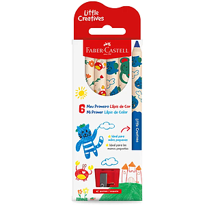 LAPICES DE COLORES FABER JUMBO 6 COLORES MAS SACAPUNTA