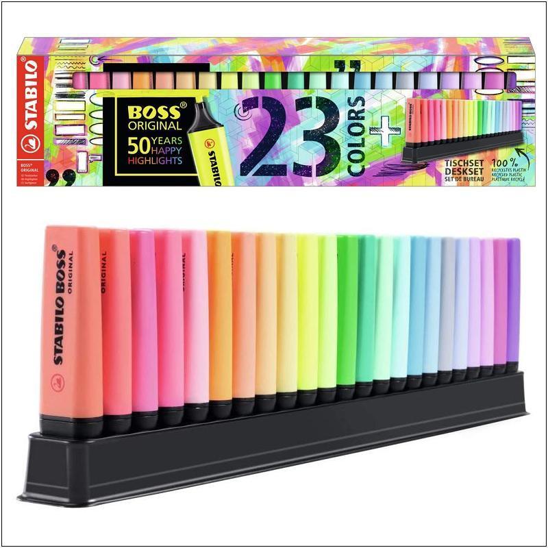 DESTACADORES STABILO BOOS ORIGINAL 23 COLORES