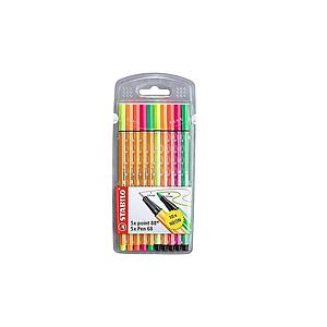 ROTULADOR STABILO PEN 68 / POINT 88 0,4MM /1MM 10UNID. COLORES NEON